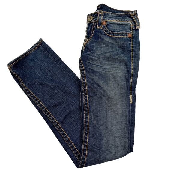 True Religion Denim - True Religion VTG Y2K Low-Rise Embroidered Stitch Detail Jeans Women's Size 27